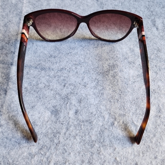 Longchamp Burgundy Semi Cat-Eye Sunglasses In Havana LO635S main image 9